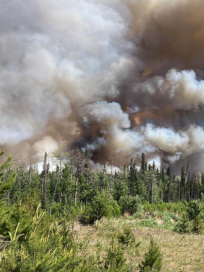 Wildfires in the Dawson Creek Zone, British Columbia, Canada. Picture: AFP