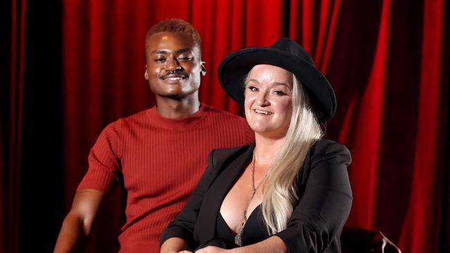 Yaw Afoakwah, known as Yb, with Jen Mize of Jen Mize &amp; the Rough n Tumble at the QLD Music Award 2023 - Photo Steve Pohlner.