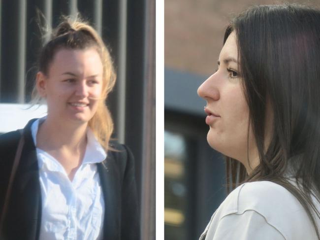 Jemma Laing (right) and Danielle Dent have pleaded guilty to a violent home invasion where they forced their way into Laing's ex-boyfriend's house and assaulted him. Picture 4x3: NewsLocal