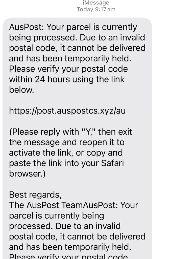 Australians are being urged to stay alert as a new wave of scam messages and emails impersonating Australia Post and preying on vulnerable customers sweeps the country.