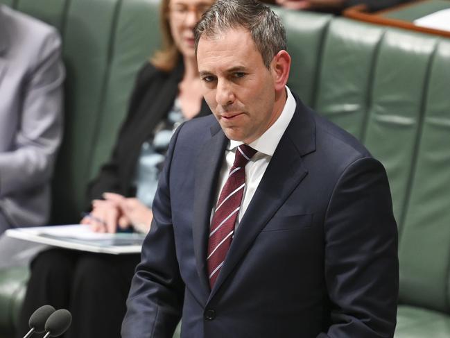 Federal Treasurer Jim Chalmers is failing to contain inflation. Picture: NewsWire / Martin Ollman