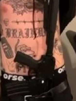 A video appears to show Huskii with a replica firearm.