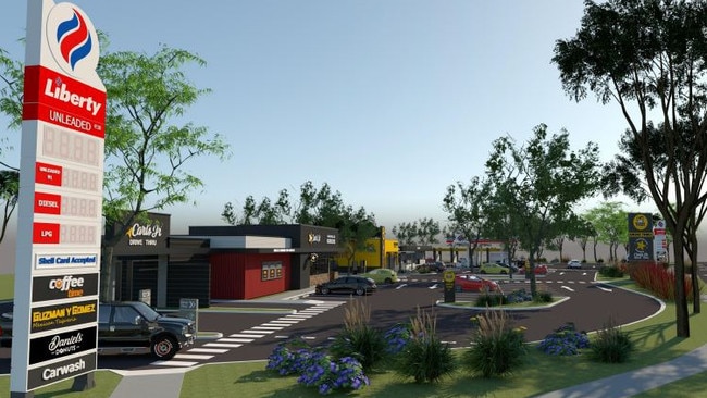 A service station with fast food outlets could be built on the corner of Canterbury and Dorset roads in Bayswater North. Picture: Extract from planning documents.