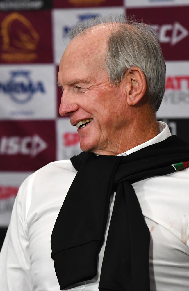 Rabbitohs coach Wayne Bennett enjoyed facing his former club in 2019. Picture: Dan Peled