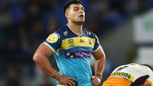 David Fifita didn’t feature at all in the 2022 campaign, but remains one of their most damaging back-row options. Picture: Getty Images.