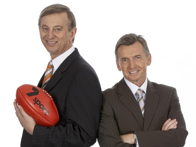 Brilliant duo Dennis Cometti and Bruce McAvaney are among the most revered callers of all time. Supplied: Channel 7