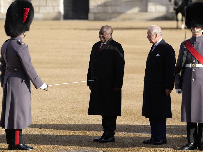 This is the first state visit hosted by the UK with King Charles III as monarch, and the first state visit there by a South African leader since 2010. Picture: Getty Images.