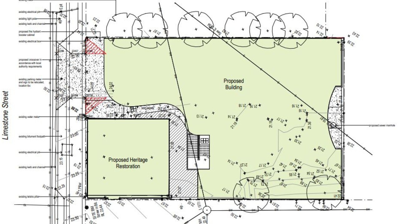 A new architectural designed building is proposed to be build towards the rear of the property, behind the pre-1946 hostel.