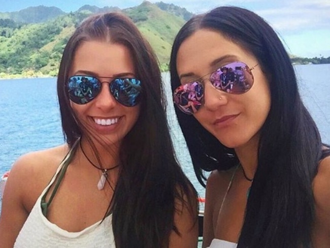 Melina Roberge and Isabelle Legace all smiles during the two month trip. Picture: Instagram