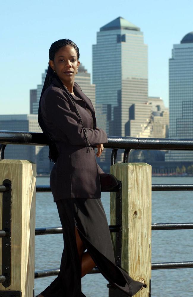 Survivor, Marcy Borders a month after the collapse of World Trade Centre in New York. Picture: Supplied