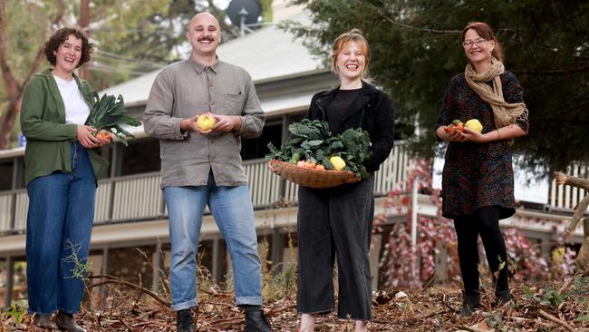 Lilly Stephens, Jay Marinis, Rose Lacoon Williamson and Laura Miller of the Topsoil Garden Project. Photo: Kelly Barnes