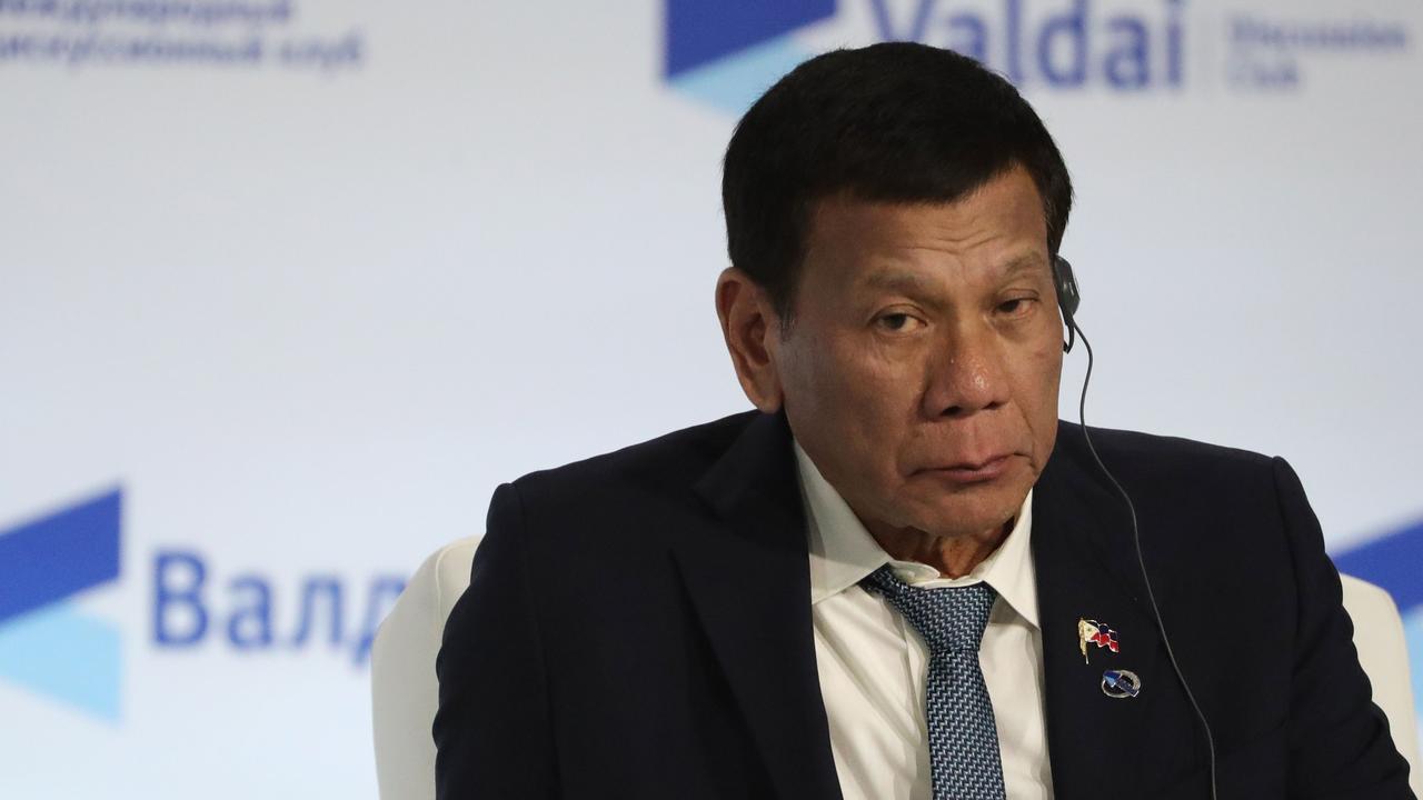 Philippine President Rodrigo Duterte was mocked on social media over his appearance last week. Picture: AFP