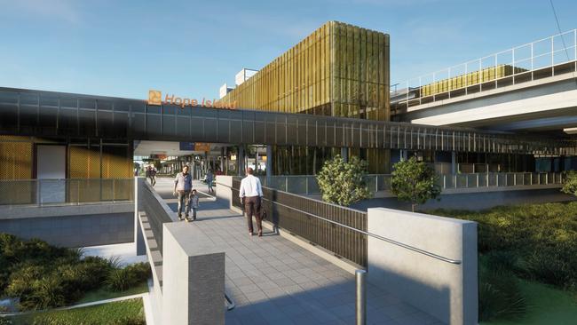 Renders of the new station in Hope Island. Picture: Supplied