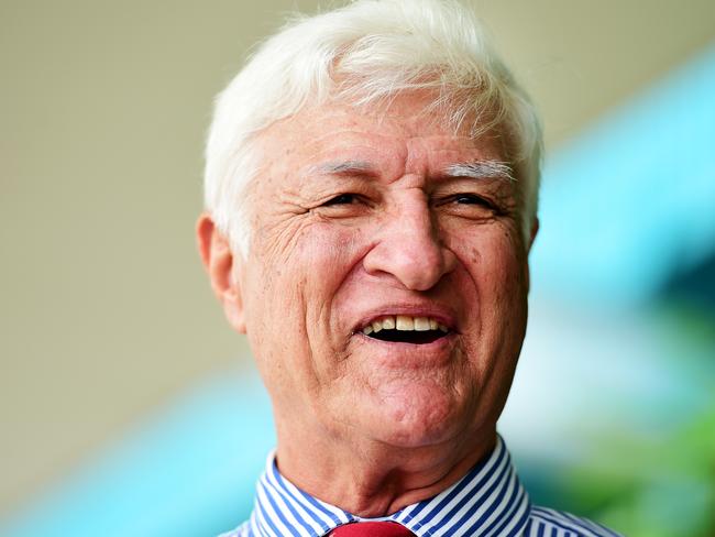 Hon Bob Katter MP, in Townsville, calling for a 40c bounty on Cane Toads. Picture: Alix Sweeney