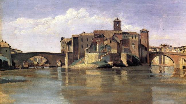 View of the Isola di San Bartolommeo, Rome by Corot. Picture: National Gallery of Art, Washington D.C.