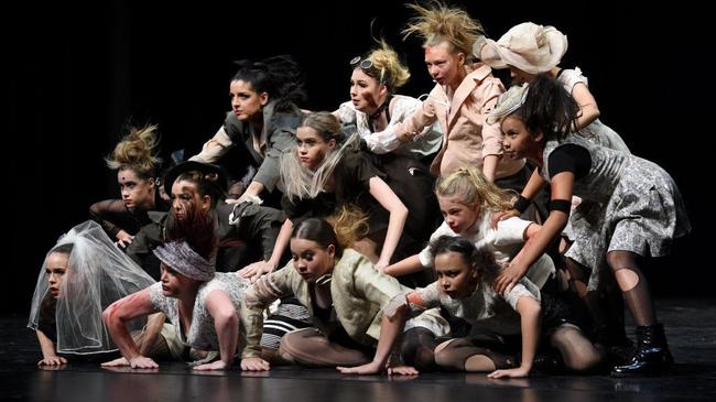 Maryborough Dance Eisteddfod - final session. 15 yrs & Over Novelty/Cabaret Singing optional Group - LA Dance Academy A. Picture: Alistair Brightman