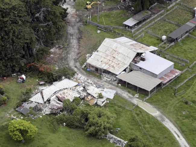 The Elms Homestead near Kaikoura where one person has died. Picture: AFP/RADIO NEW ZEALAND / REBEKAH PARSONS-KING.