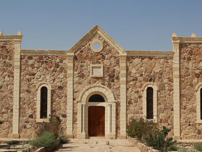Destroyed ... the Saint Eliane Monastery near the town of Qaryatain, which IS captured in early August. Picture: Islamic State militant website via AP