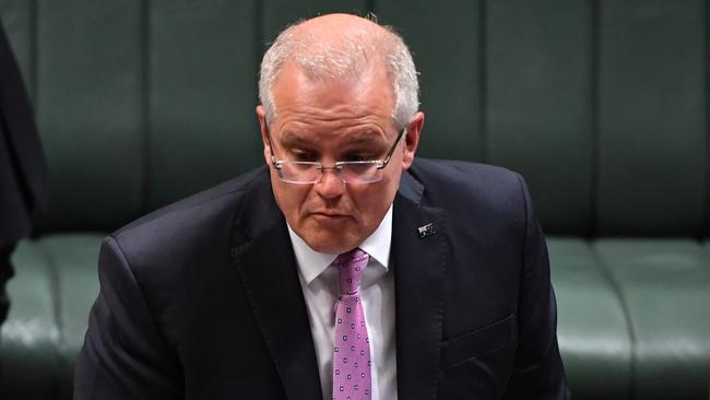 Scott Morrison during question time on Wednesday. Picture: AAP