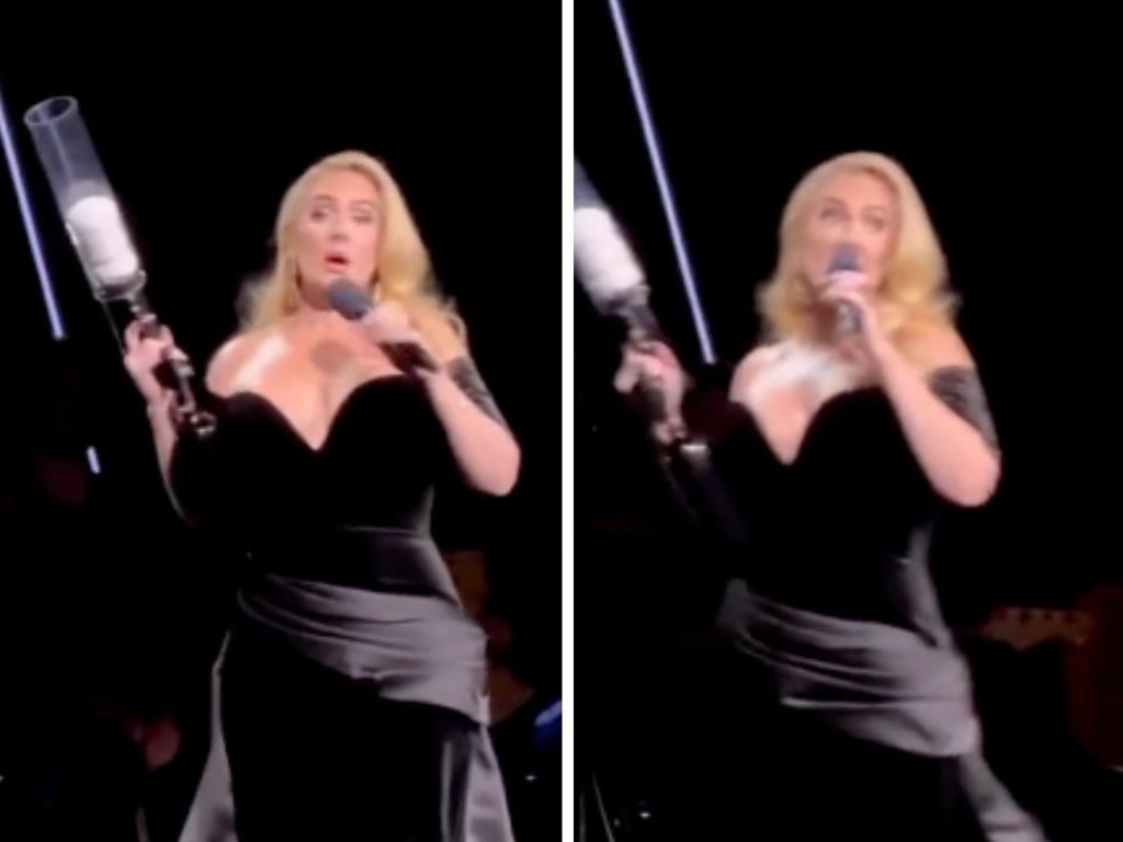 Adele threatens fans who throw stuff on stage with a t-shit gun: 'I f**king  dare you!