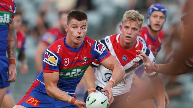 Jayden Brailey played on with a torn ACL in round two. Picture: Getty