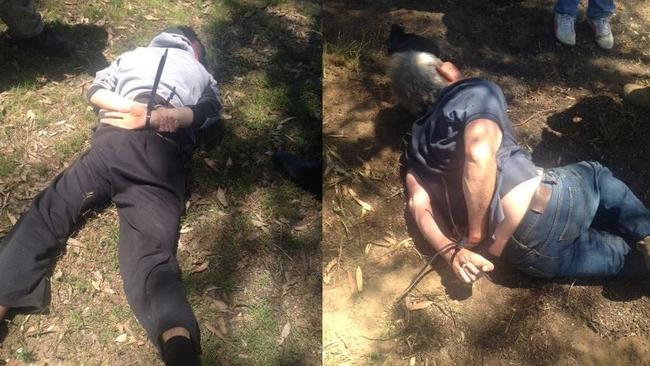 Mark and Gino Stocco were arrested at the Pinevale property at Elong Elong near Dunedoo in central west NSW after a three-week manhunt. Picture: NSW Police