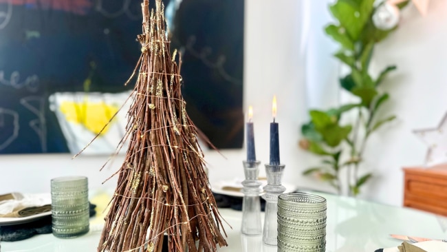 How to make a DIY stick Christmas tree