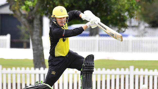 Wests captain Sam Truloff bats. Picture, John Gass