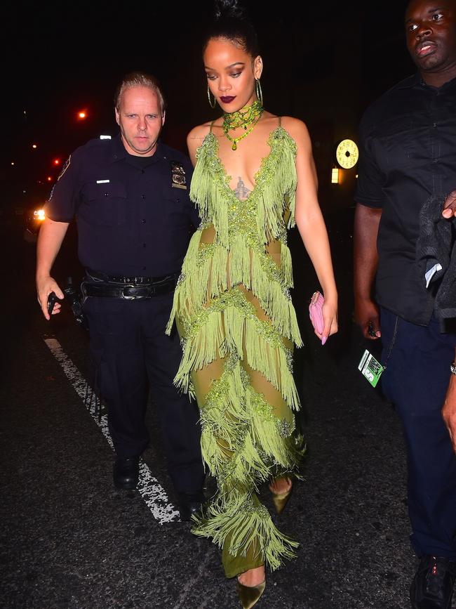 Rihanna and Drake arrive to Up and Down nightclub in the same car at 3am after a private dinner. Picture: Splash
