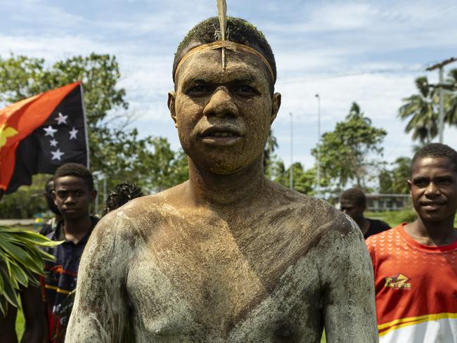 Papua New Guinean locals celebrate the 49th Independence Day at King Charles Oval at Wewak, Papua New Guinea. PHOTO: LCPL Riley Blennerhassett