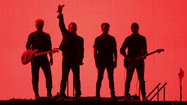 U2 delivers its Brisbane concert in The Joshua Tree Tour at Suncorp Stadium on Tuesday. Picture: AAP