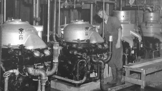 Historic: Whaling Byron Bay in the 60's Vats for processing by products. Picture: The Northern Star Archives