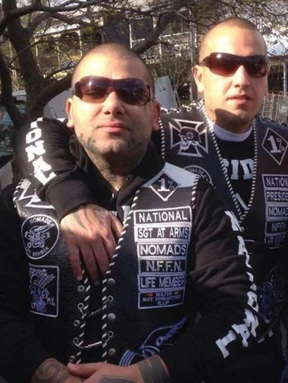 Mouhamed ‘Moudi’ Tajjour (left) with his brother Sleiman ‘Simon’ Tajjour, the National President of the Nomads outlaw motorcycle gang