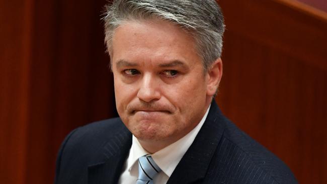 Minister for Finance Senator Mathias Cormann. Picture: Mick Tsikas