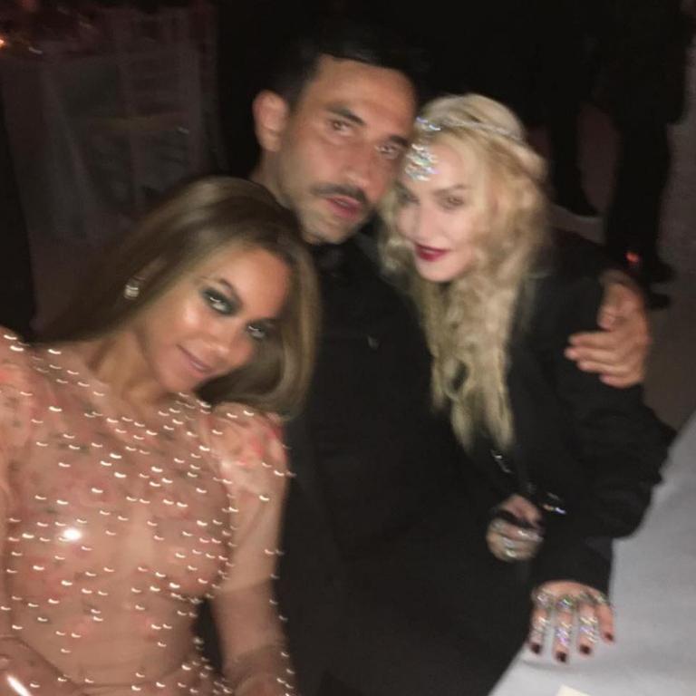 Met Gala 2016 on social media ... Beyonce, Riccardo Tisci and Madonna. Picture: Instagram