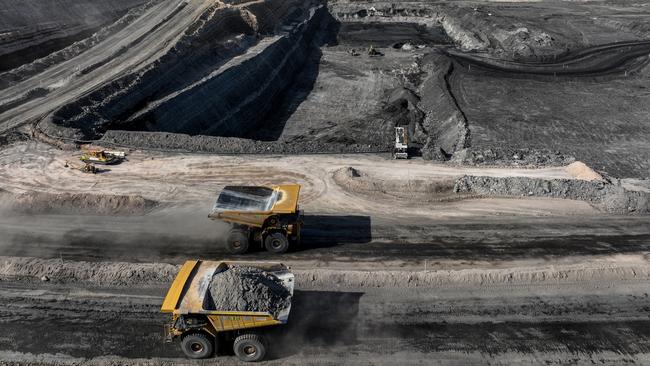 Coal mining operations at the Carmichael mine. Picture: Cameron Laird