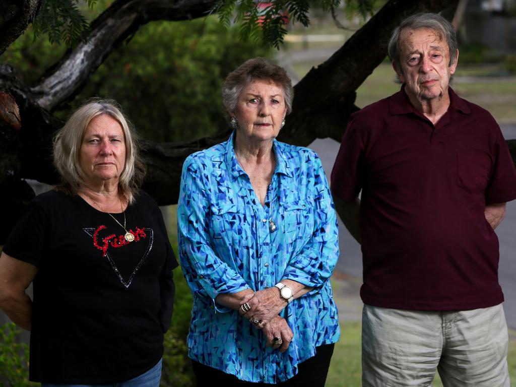 Peggy Kotevski, left, and Anne and Ron Robinson have never recovered from losing their daughters to an unknown killer. Picture: Liam Driver 