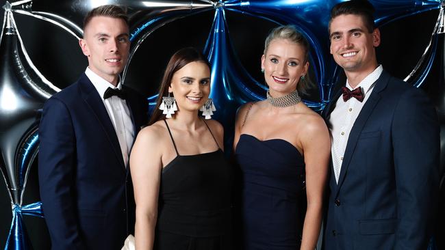 Adelaide 36ers and Adelaide Lightning MVP Dinner at the Titanium Security Arena: Aaron and Maxine Hickmann, Mareli Visser and Josh Harris. Picture: supplied