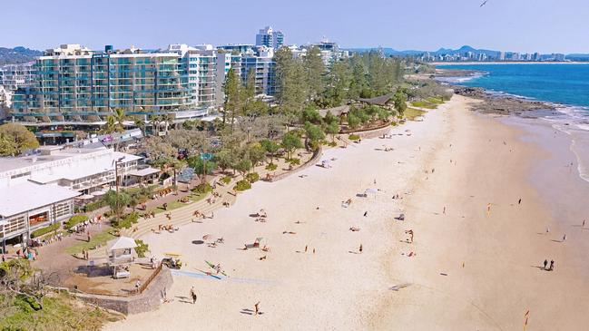 Artist's impression of the new terraced seawall at Mooloolaba integrated from Brisbane Road to the Surf Club, part of Stage Two – Central Meeting Place and Southern Parkland seawall. Picture: Sunshine Coast Council