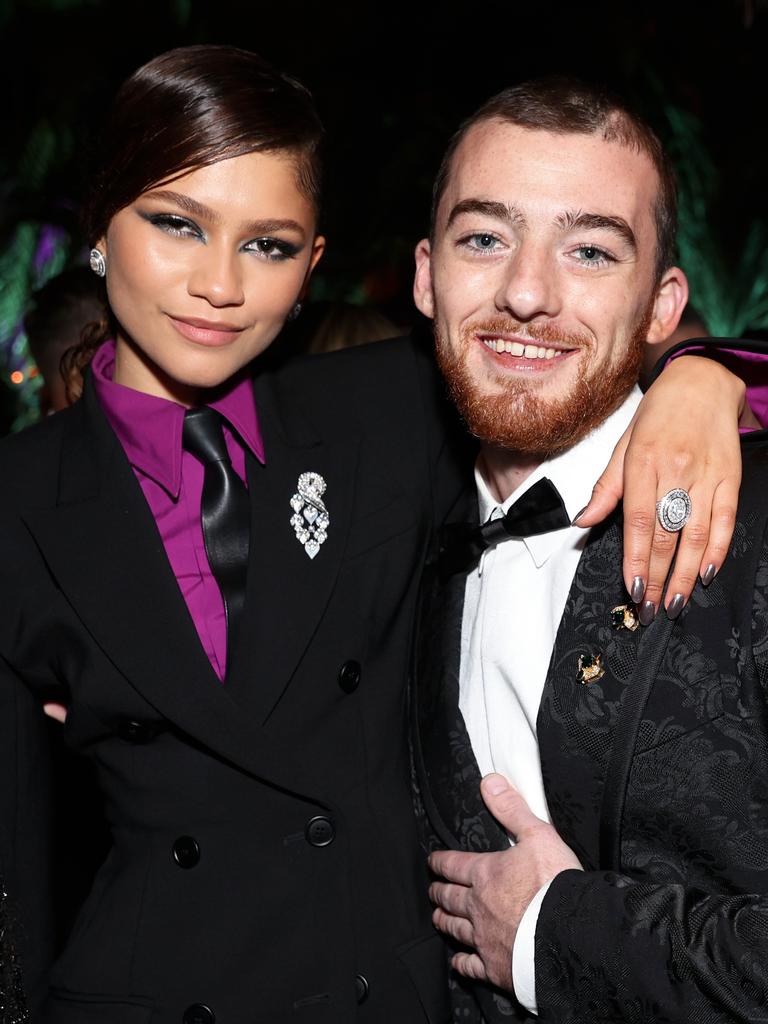 With Euphoria co-star Zendaya. Picture: Matt Winkelmeyer/VF22/WireImage