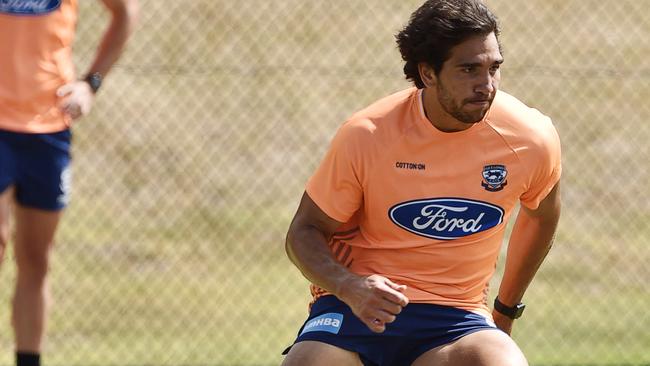 Cockatoo in action at a Geelong pre-season training session. Picture: Alan Barber