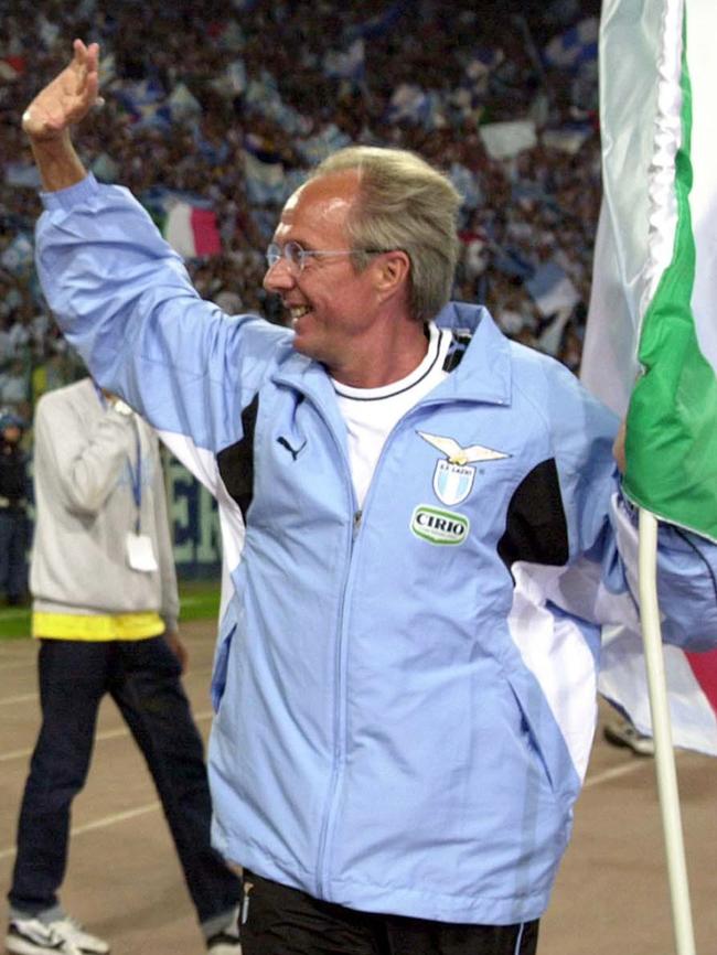 Eriksson had great success at Italian club Lazio, winning the Serie A in 2000.