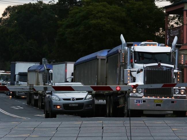 Riverstone’s traffic gridlock at the railway crossing.