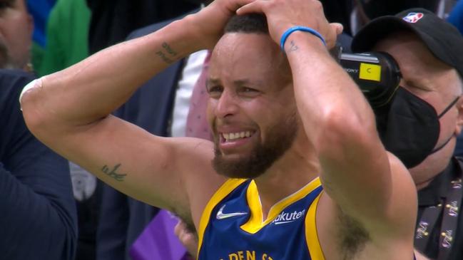 Steph Curry was emotional. Photo: Fox Sports