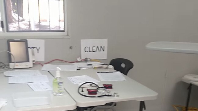 Wise clinic room where patients are assessed by a doctor on whether screening is required. Picture: Macquarie University