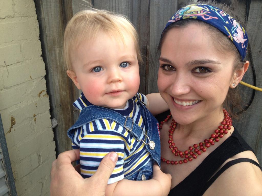 Ariane Beetson with her son, who is now aged 10.