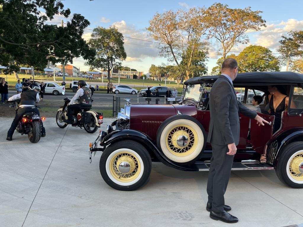 Students arrive at Maryborough State High School's formal.