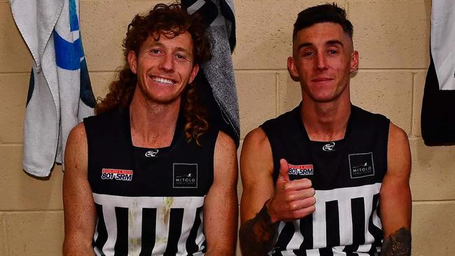 Jake Spencely (left) with brother and former Waikerie star Matt. Picture: Waikerie Football Club