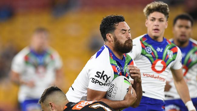 Peta Hiku made his return, captaining the Warriors to a historic win for the injury plagued club. Picture: Getty Images.