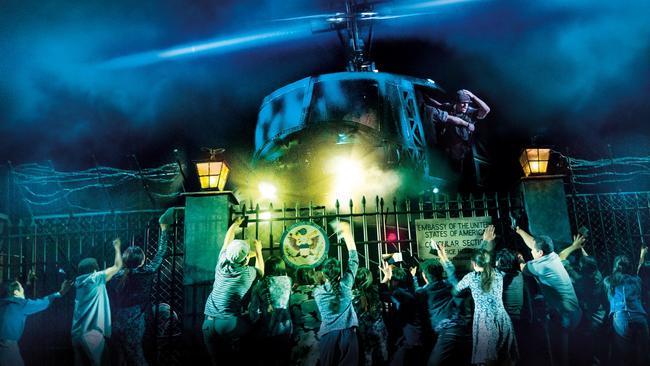 The evacuation scene from Miss Saigon. Picture: Matthew Murphy and Johan Persson